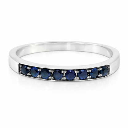 0.16CT Blue Sapphire 14k White Gold Ring