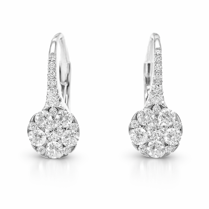 0.52CT Diamond Earring 14k White Gold
