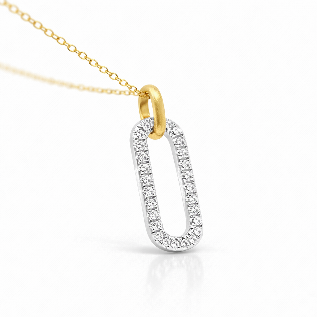 0.19CT Diamond Pendant 14k Yellow Gold