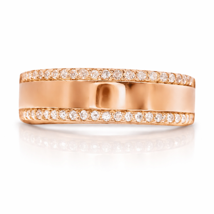 0.20ct Diamond Ring 18k Rose Gold