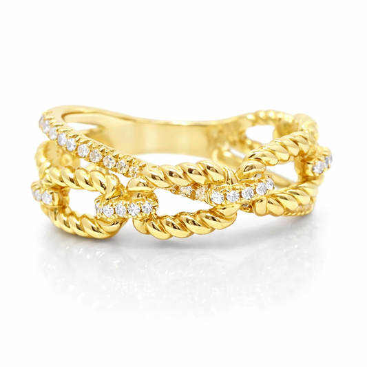 0.27CT Diamond Ring 14k Yellow Gold