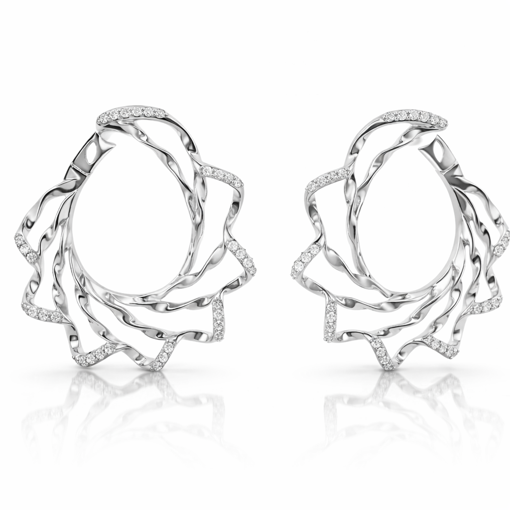 0.51CT Diamond Earring 14k White Gold