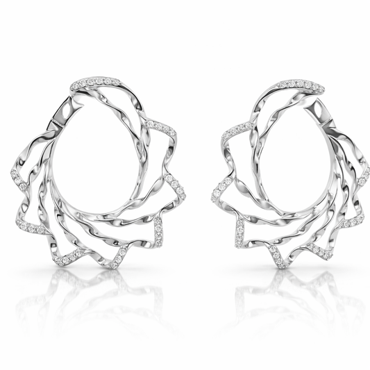 0.51CT Diamond Earring 14k White Gold