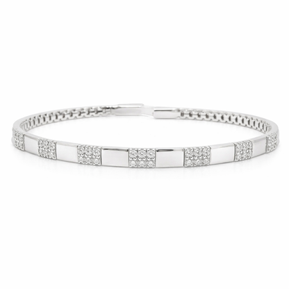 0.67CT Diamond Bangle 18k White Gold