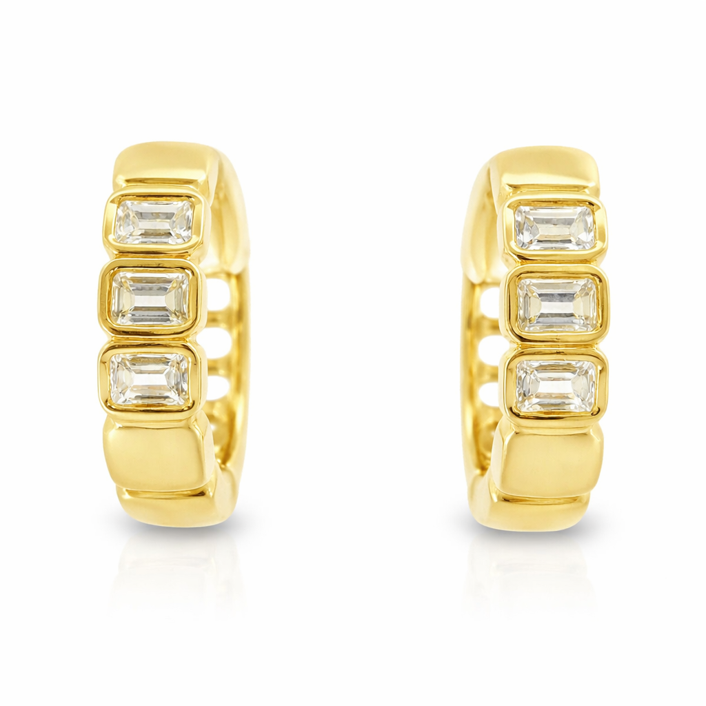 0.51CT Diamond  14k Yellow Gold Earring
