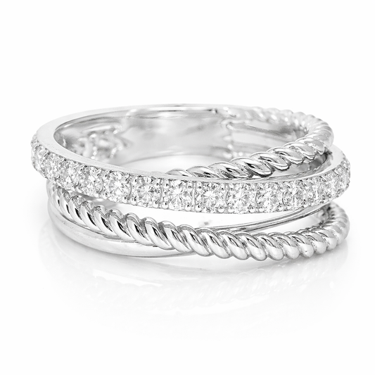 0.44CT Diamond Ring 14k White Gold