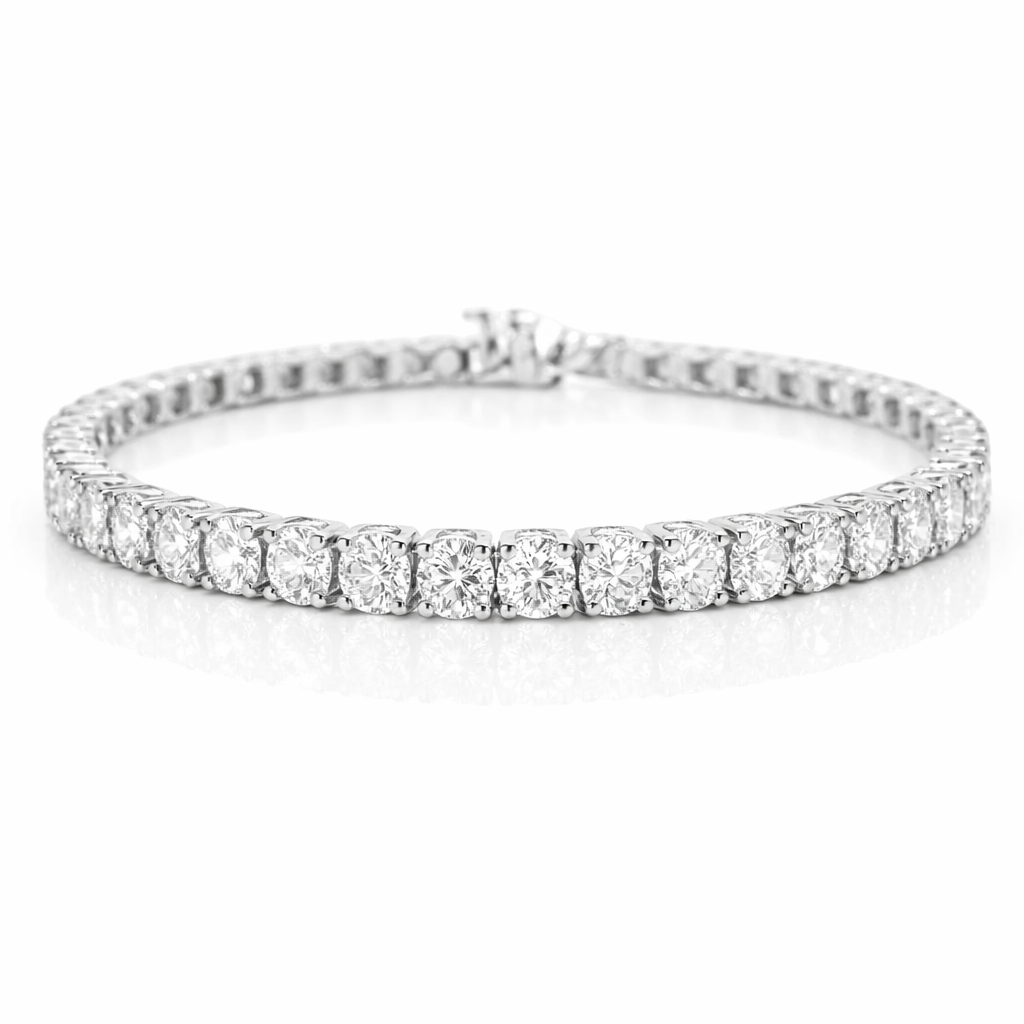 4.31CT Lab Diamond Tennis Bracelet 14k White Gold
