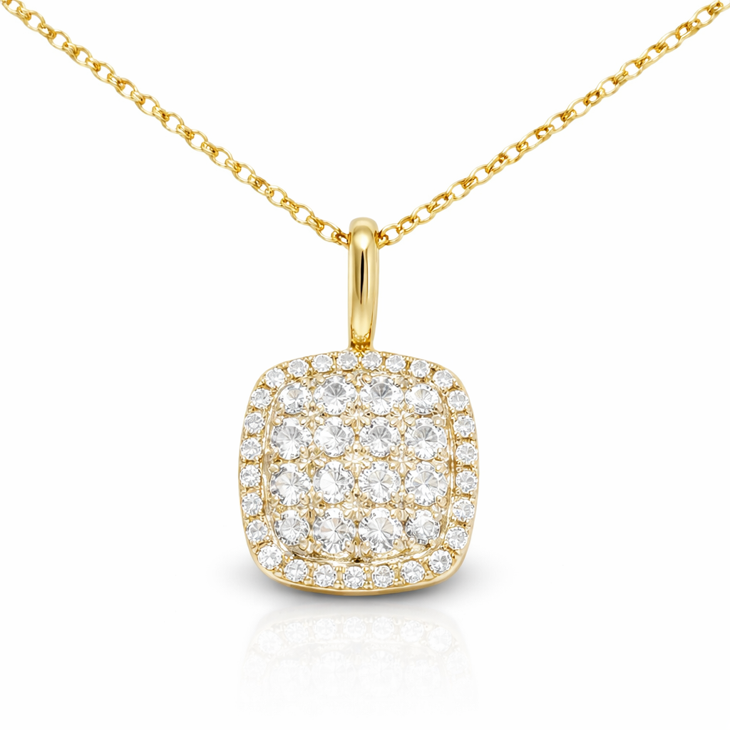 0.37CT Diamond Pendant 18k Yellow Gold