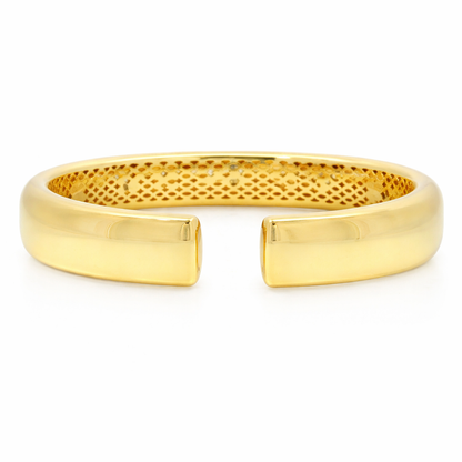 2.57CT Diamond Bezel Bangle 14k Yellow Gold