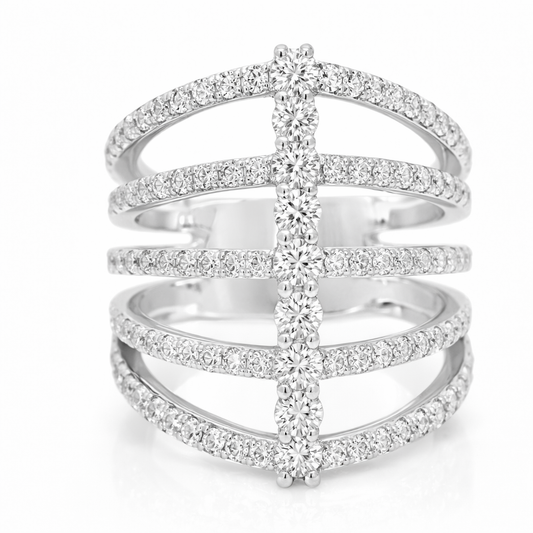 1.33CT Diamond Ring 14K White Gold