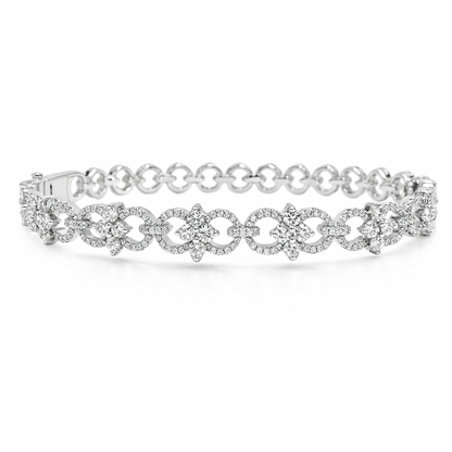 1.60CT Diamond Bangle 18k White Gold