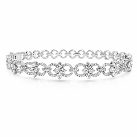 1.60CT Diamond Bangle 18k White Gold