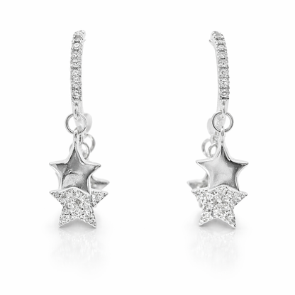 0.12CT Diamond 14k White Gold Earring