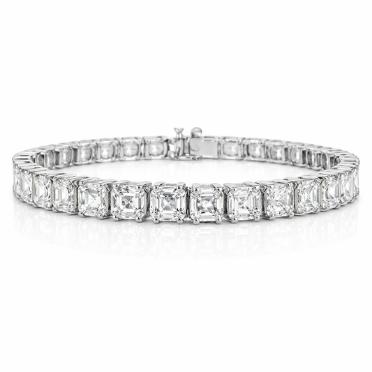 19.89Ct Lab Diamond Bracelet 14k White Gold
