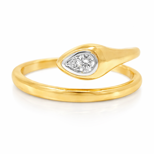 0.08CT Diamond Ring 14k Yellow Gold