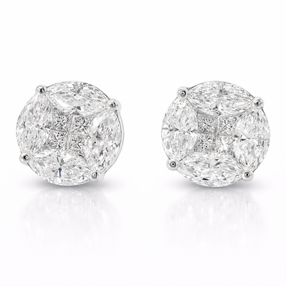 2.69CT Diamond 18k Gold Earring