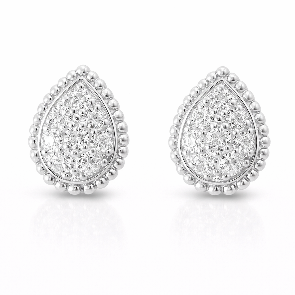 0.75CT Diamond 14k White Gold Earring