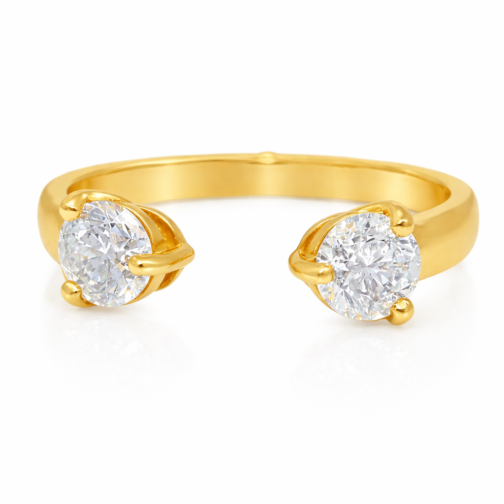 0.62CT Diamond Ring 18k Yellow Gold