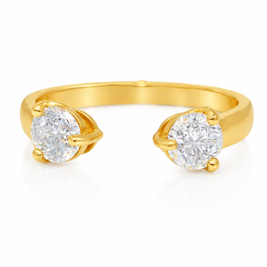 0.62CT Diamond Ring 18k Yellow Gold