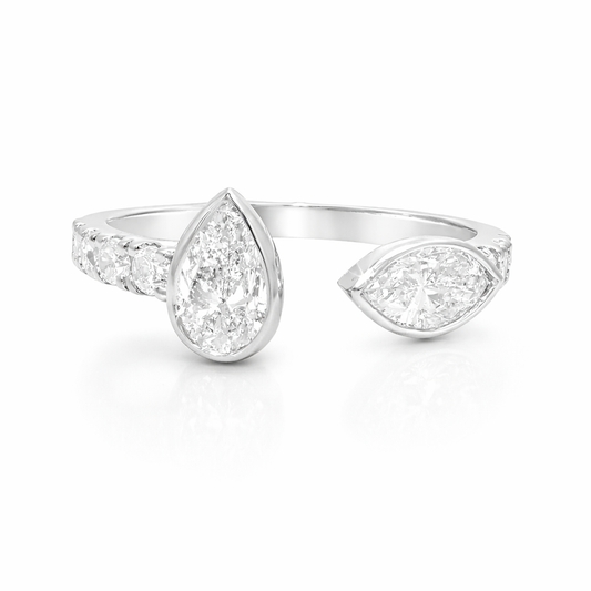 2.39CT Diamond Ring 18k White Gold