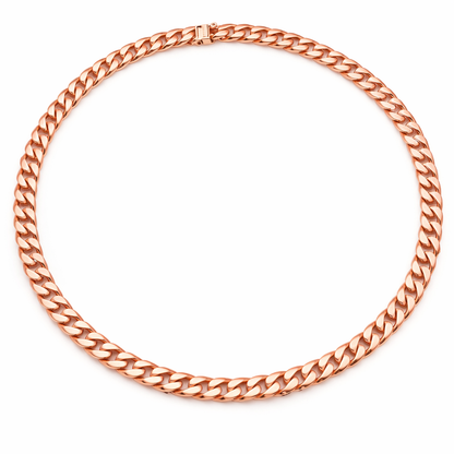 Plain Chain Link 18k Gold Necklace