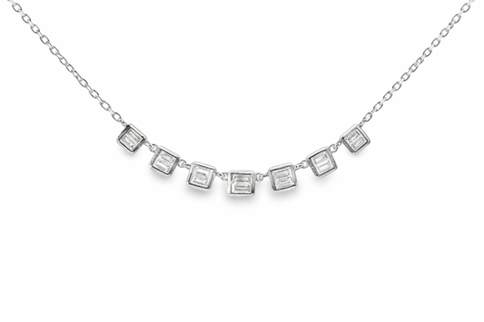 0.43CT Diamond Pendant 14k White Gold