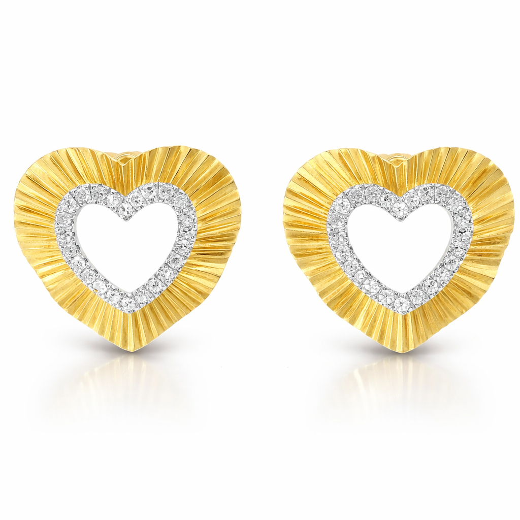 0.16CT Diamond 14k Yellow Gold Earring