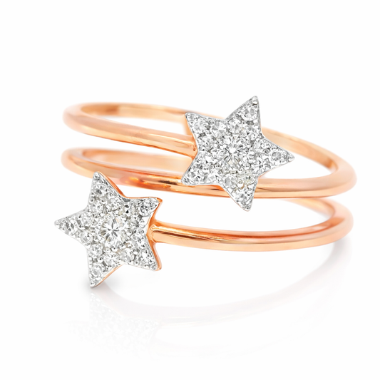 0.16CT Diamond Ring 14k Rose Gold