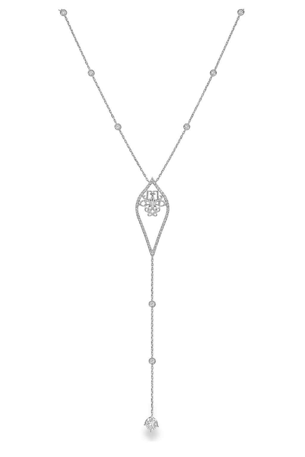0.90CT Diamond Pendant 14k White Gold