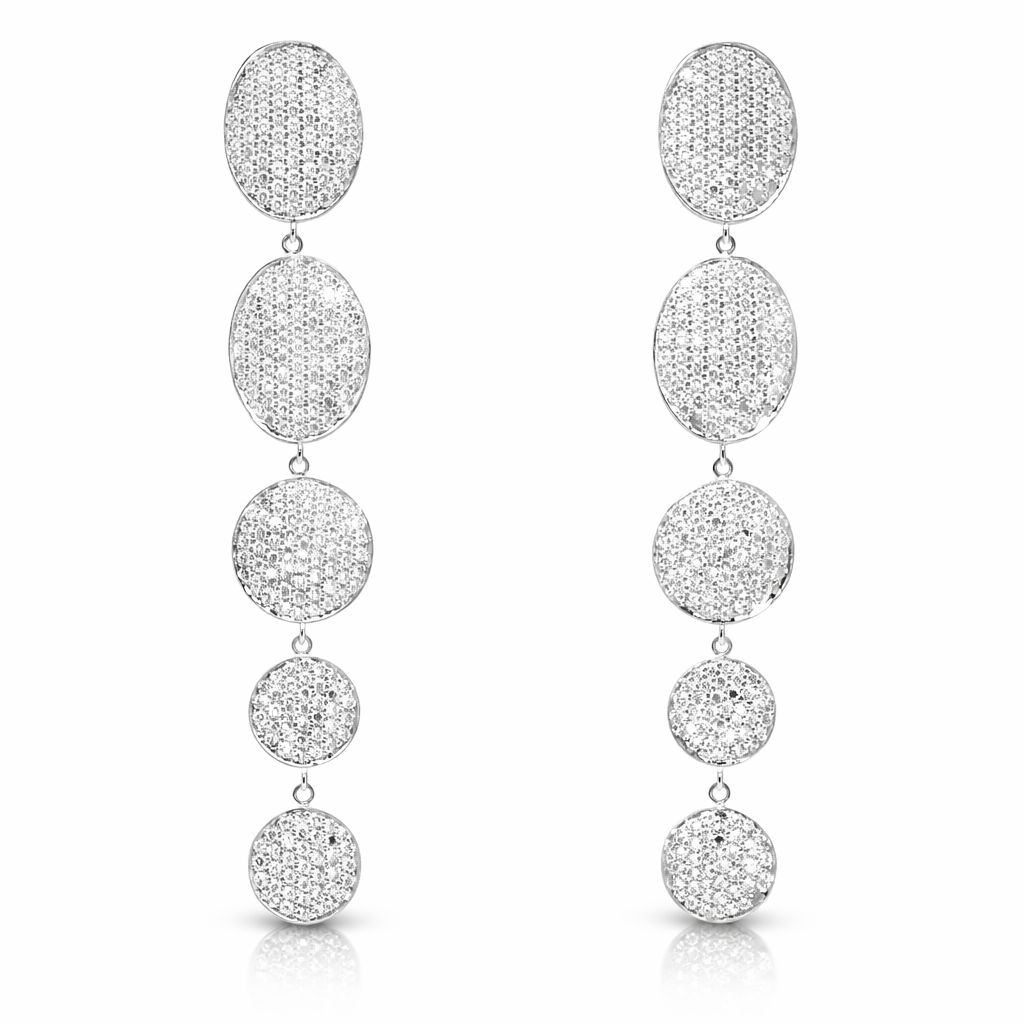 5.50CT Diamond 14k White Gold Earring