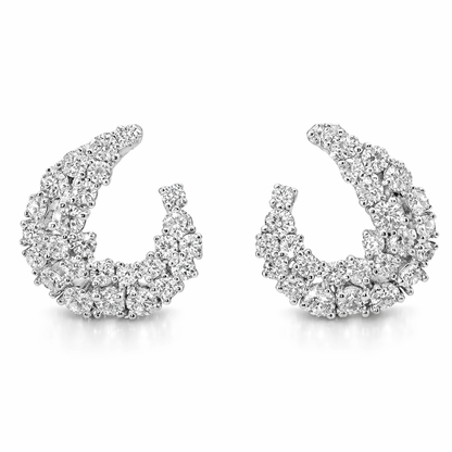 1.51CT Diamond 14k White Gold Earring