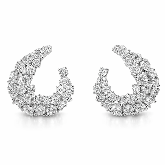 1.51CT Diamond 14k White Gold Earring