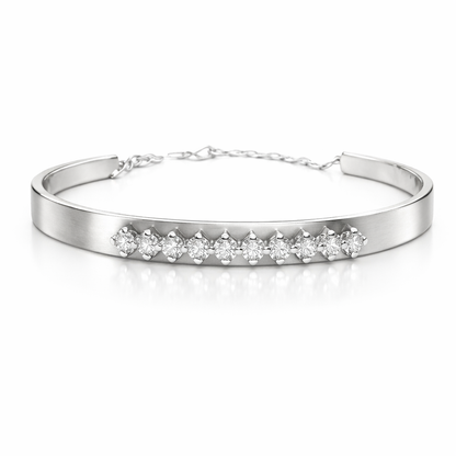 0.40CT Diamond Bangle 14k Gold