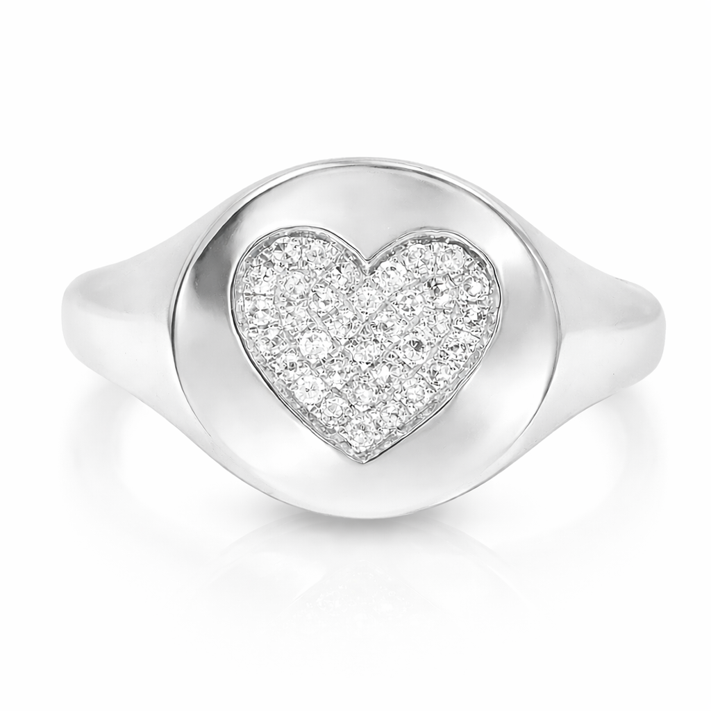 0.11CT Diamond Ring 14k White Gold