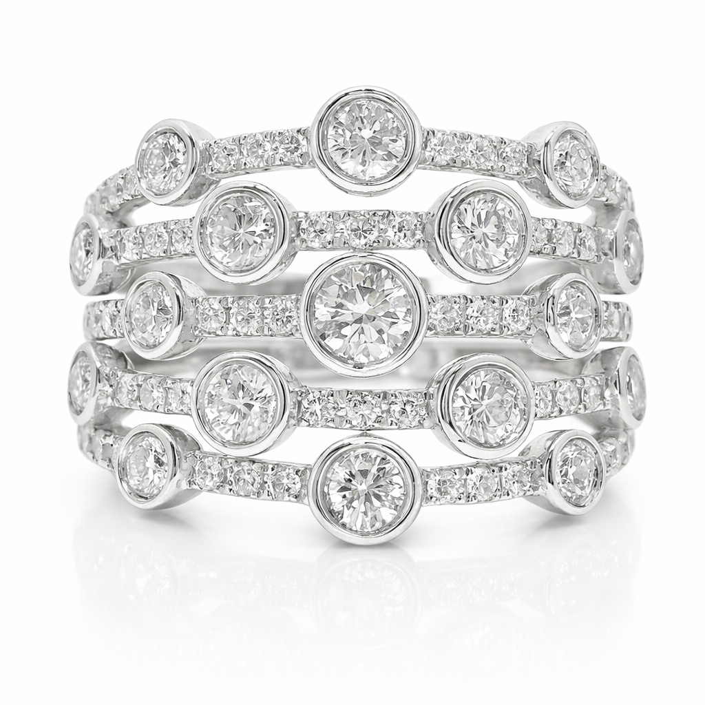 1.51CT Diamond Ring 14k White Gold