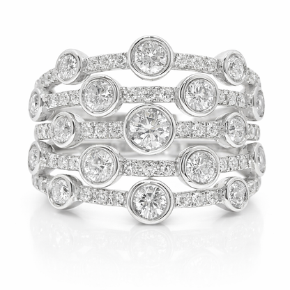 1.51CT Diamond Ring 14k White Gold