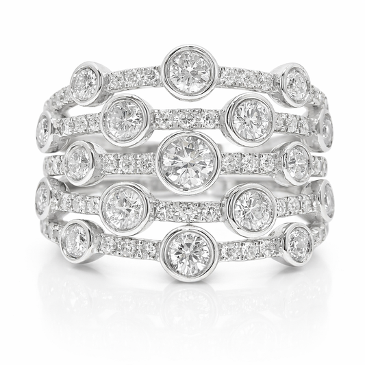 1.51CT Diamond Ring 14k White Gold