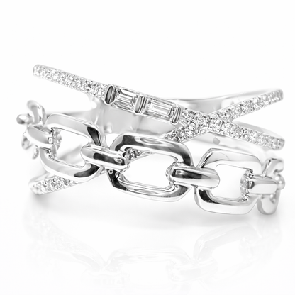 0.16CT Diamond Ring 14k White Gold