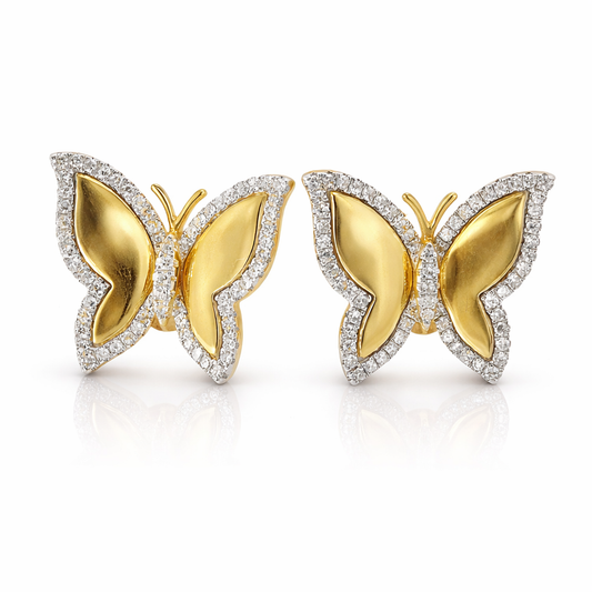 0.38CT Diamond 14k Yellow Gold Earring