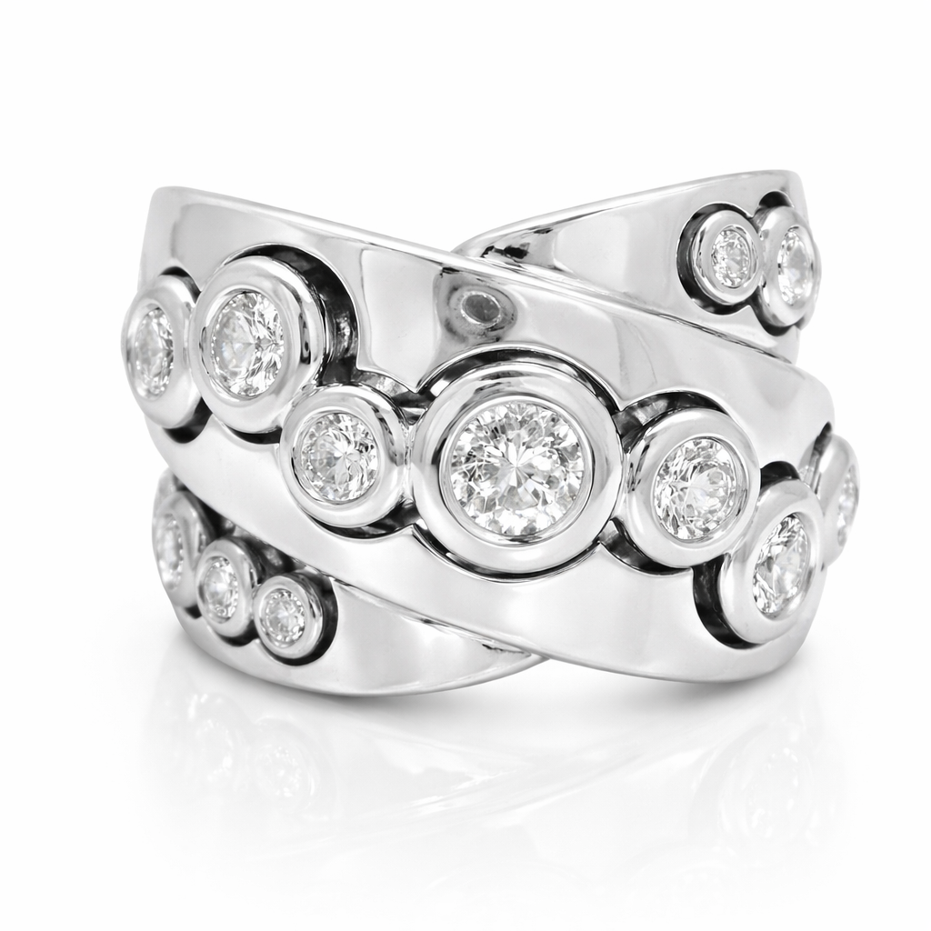 1.10CT Diamond Ring 18K White Gold