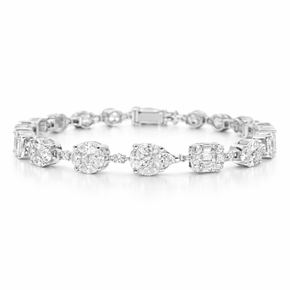 5.53CT Diamond Bracelet 18k White Gold