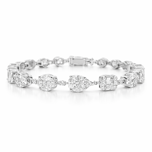 5.53CT Diamond Bracelet 18k White Gold