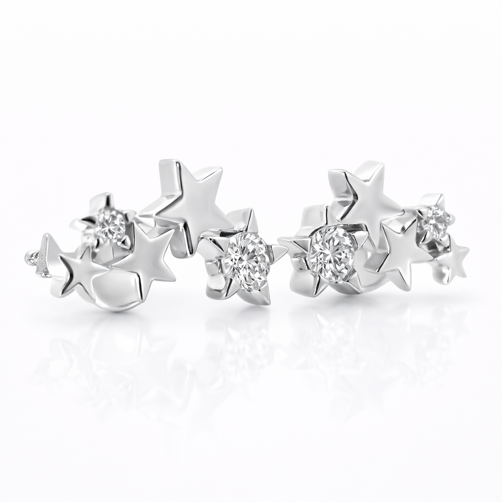 0.21CT Diamond 14k White Gold Earring