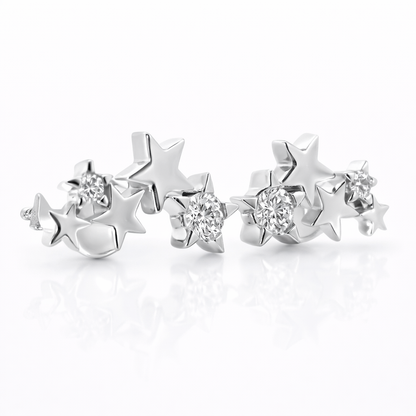 0.21CT Diamond 14k White Gold Earring