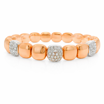 0.91Ct Diamond Bangle 18k Rose Gold