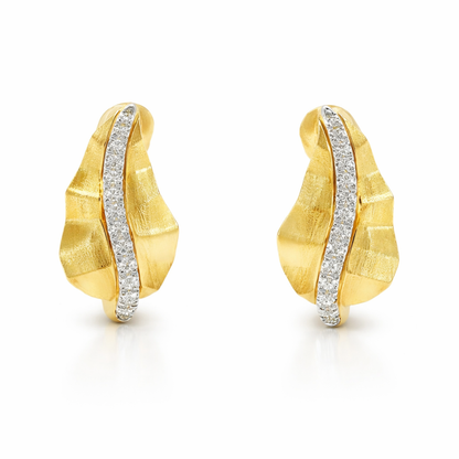 0.14CT Diamond 14k Yellow Gold Earring
