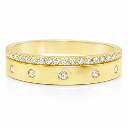 0.14ct Diamond Ring 18k Yellow Gold