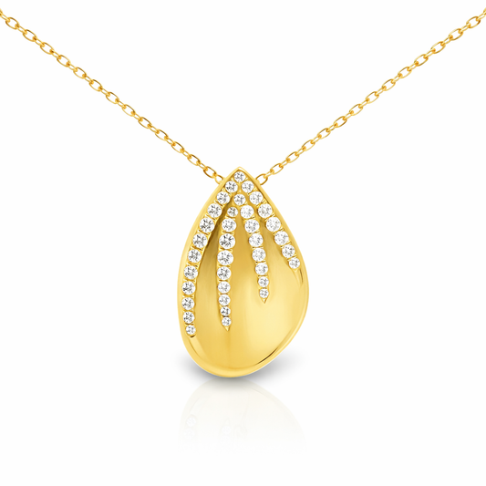 0.25CT Diamond Pendant 14k Yellow Gold