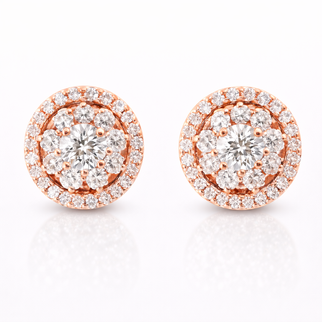 1.78CT Diamond 14k Gold Earring