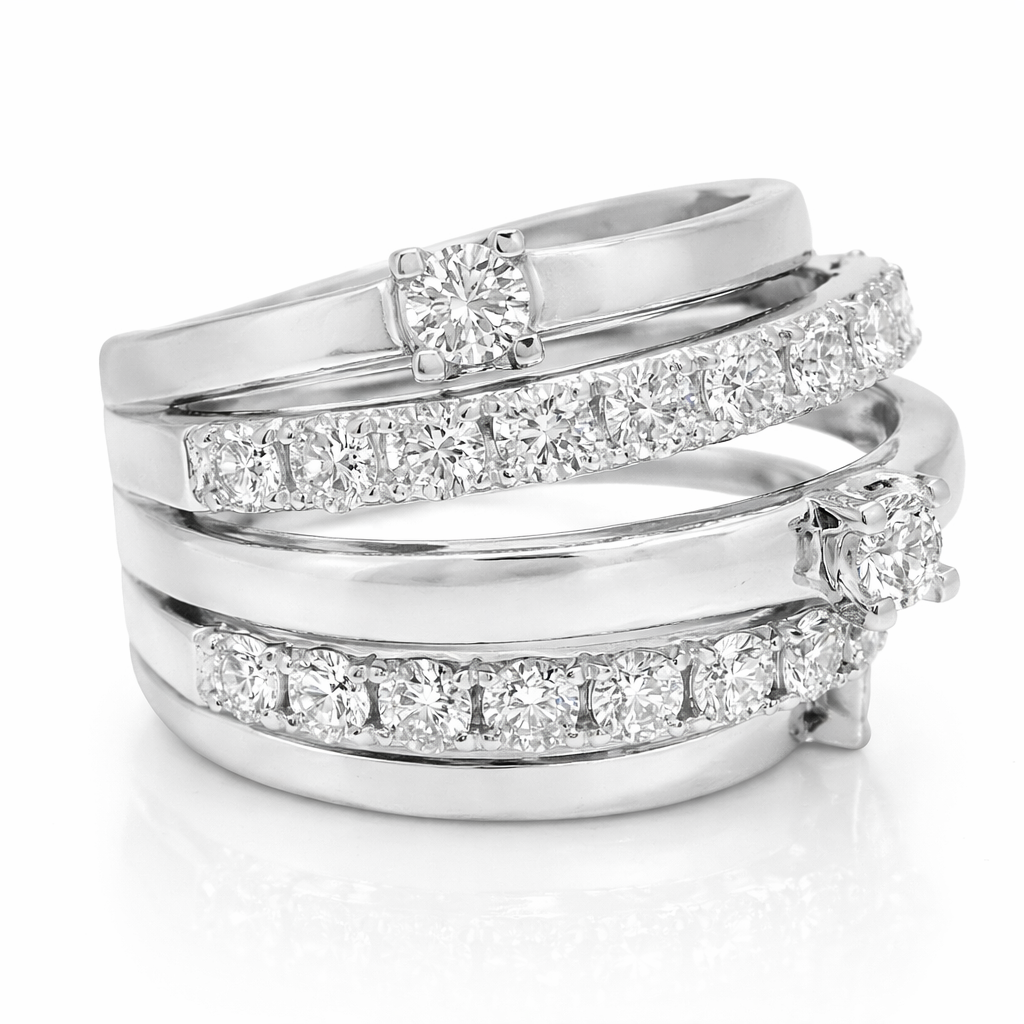 1.49CT Diamond Ring 14k White Gold